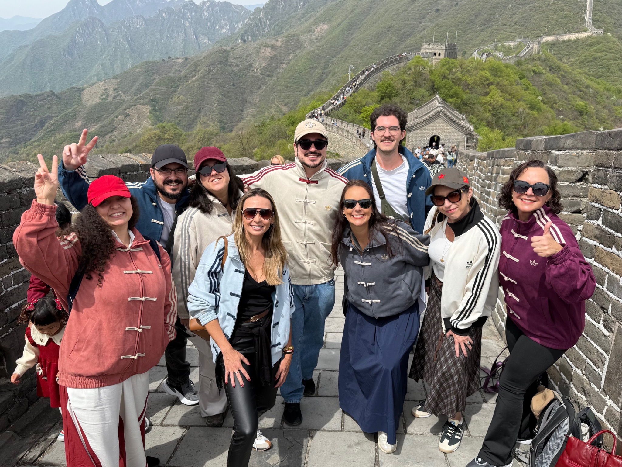Grupo na Grande Muralha da China